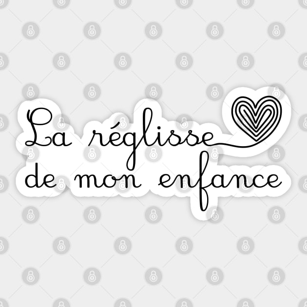 La réglisse de mon enfance - Licorice of my childhood Sticker by Babush-kat